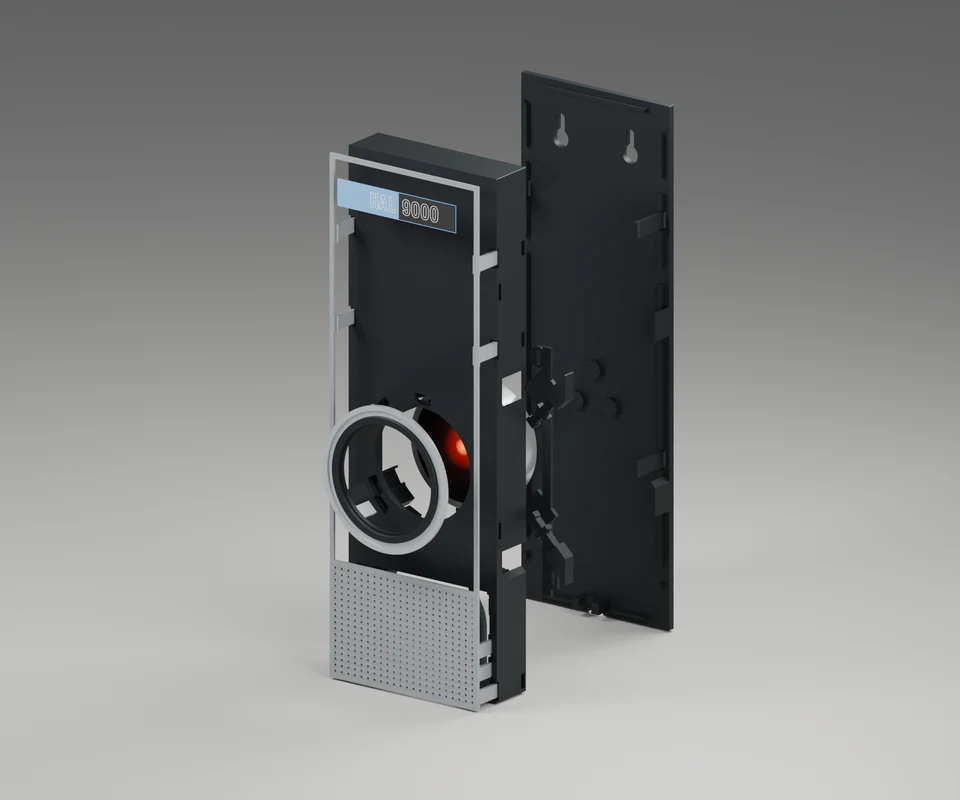 Exploded view of the enclosure parts
